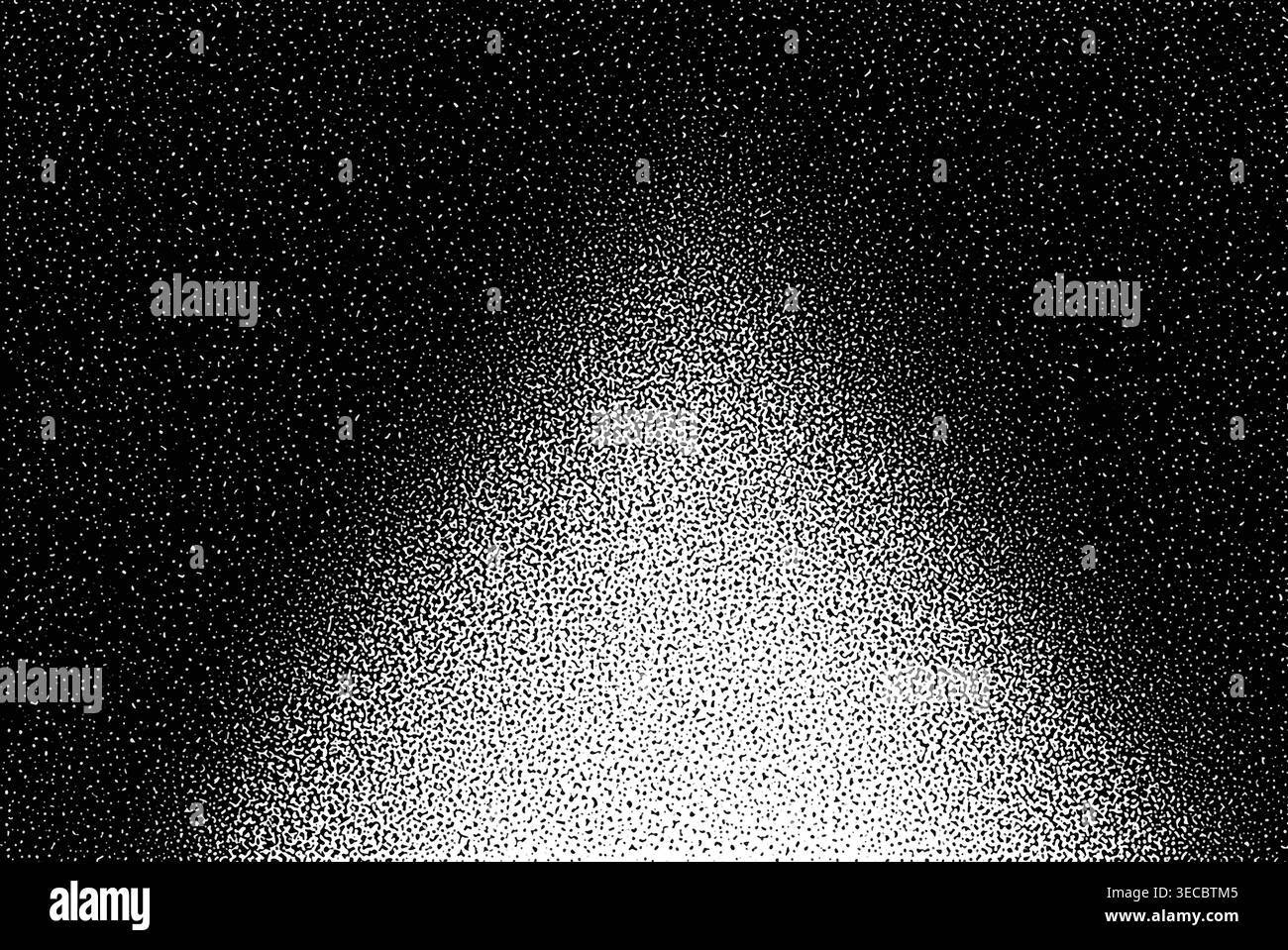 Abstract Black and White Grain Gradient Noise Texture Background Effect Stock Vector