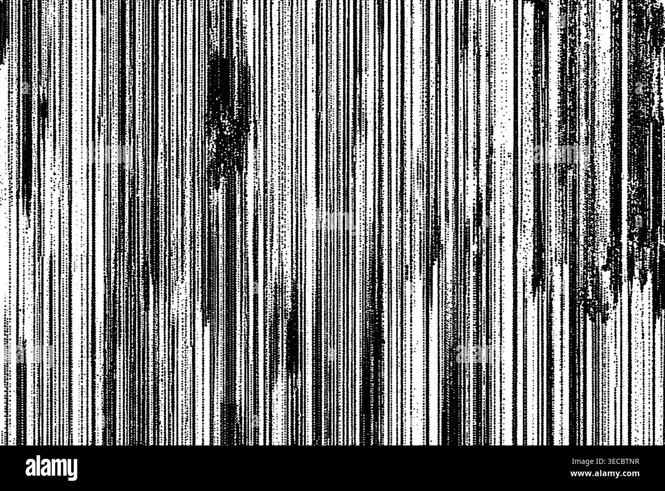 Black and White Vertical Stripe Glitch Distressed Abstract Line Texture Stock Vector