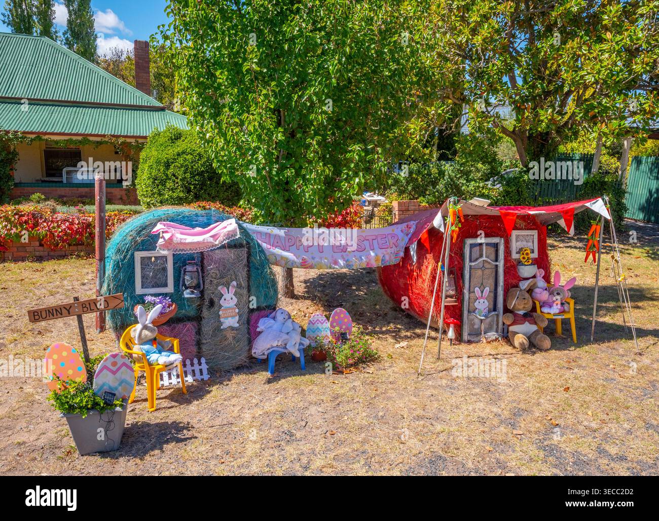 Hay Bale competition in Tenterfield Stock Photo