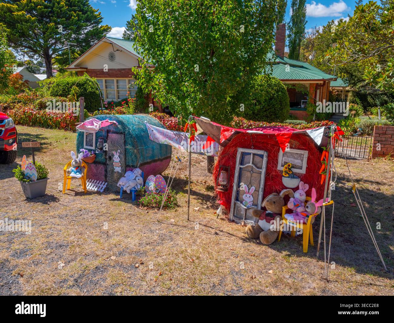 Hay Bale competition  in Tenterfield Stock Photo