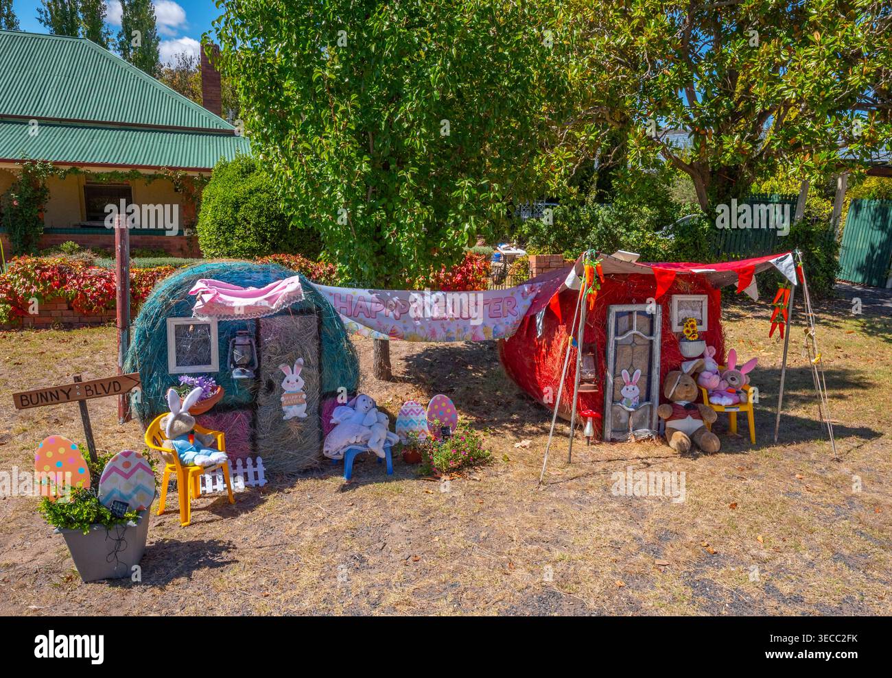 Hay Bale competition in Tenterfield Stock Photo