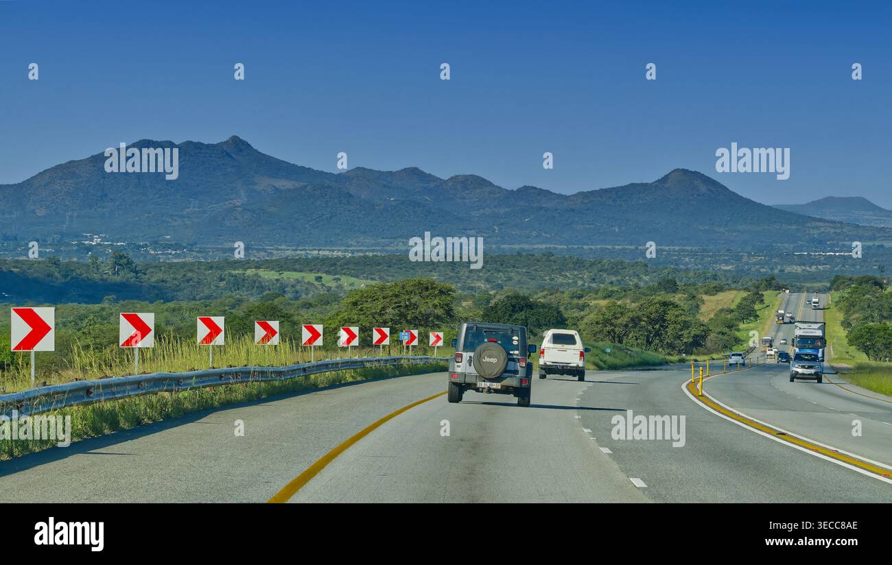 Image of National highway one N1 road in South Africa on a sunny ...