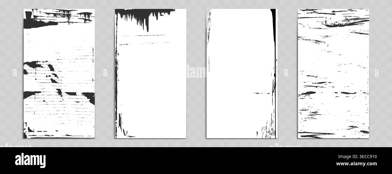 Straches Border Vintage paper texture with grunge overlay effect. Black aged vector ...