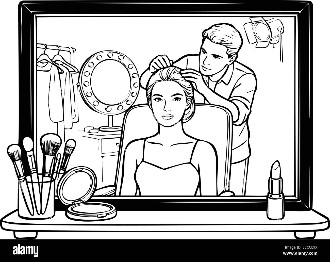 Theatre spotlight backstage Black and White Stock Photos & Images - Alamy