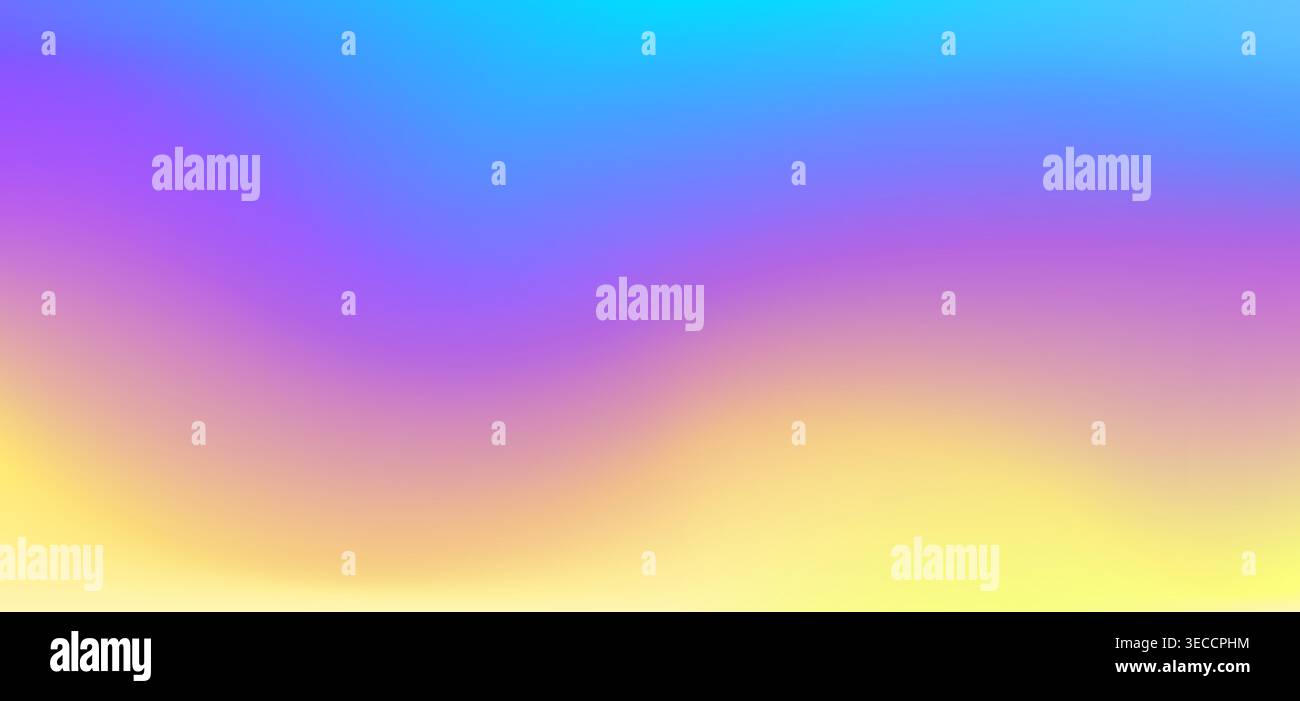Iridescent dreamlike hologram gradient background Stock Vector