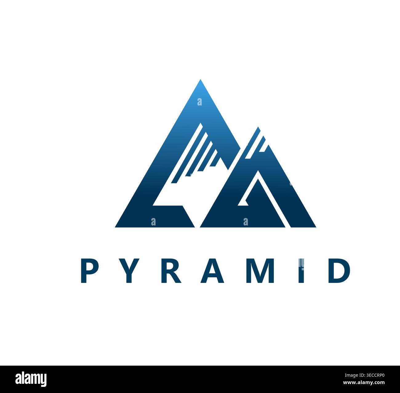 Triangle pyramid or mountain icon Stock Vector