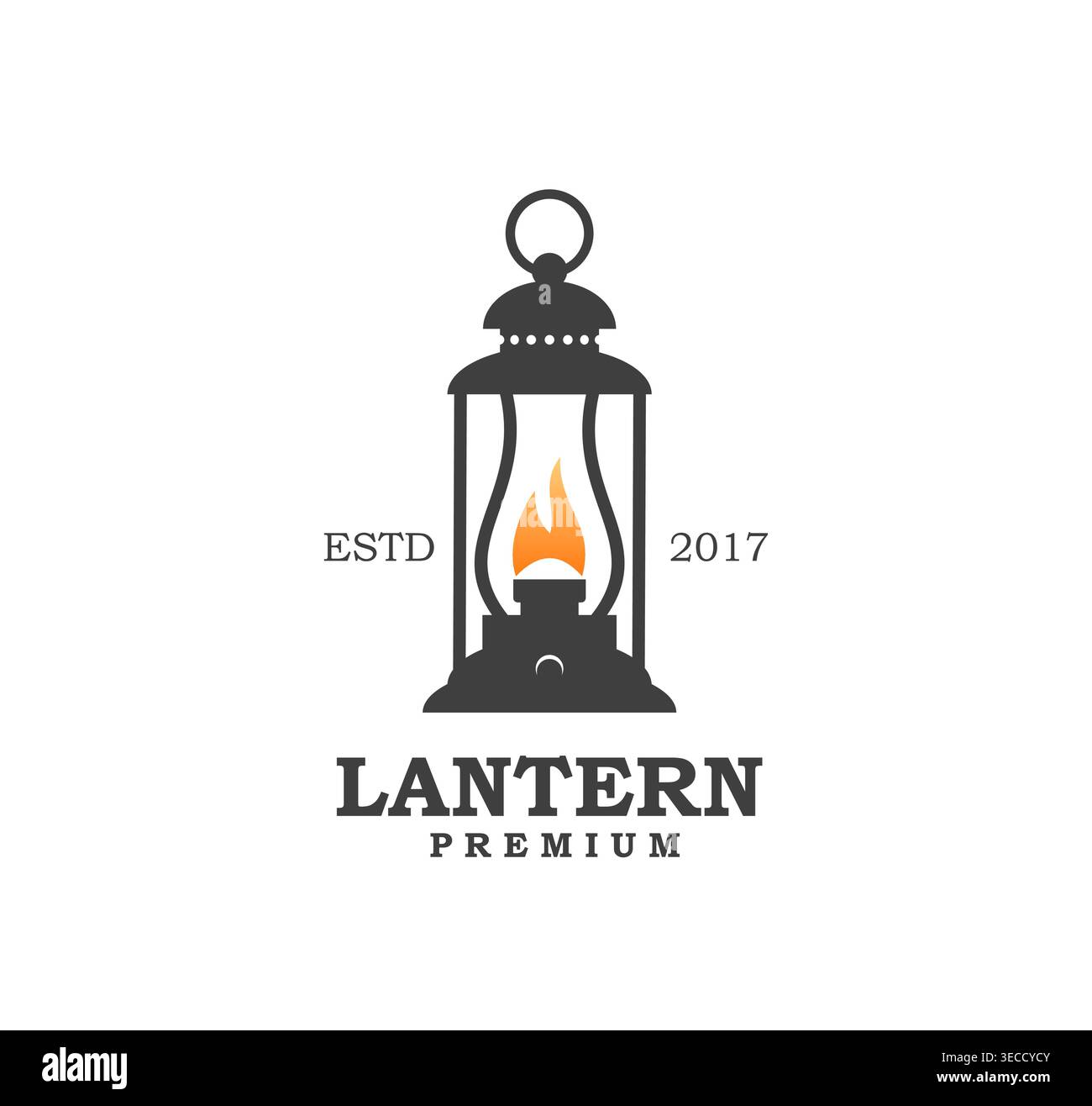 House rustic lantern lamp icon or symbol Stock Vector