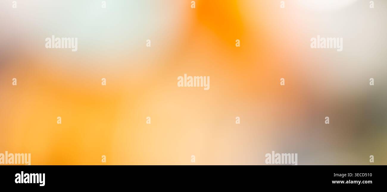 Soft orange and white gradient abstract background with warm golden tones and copy space Stock Photo