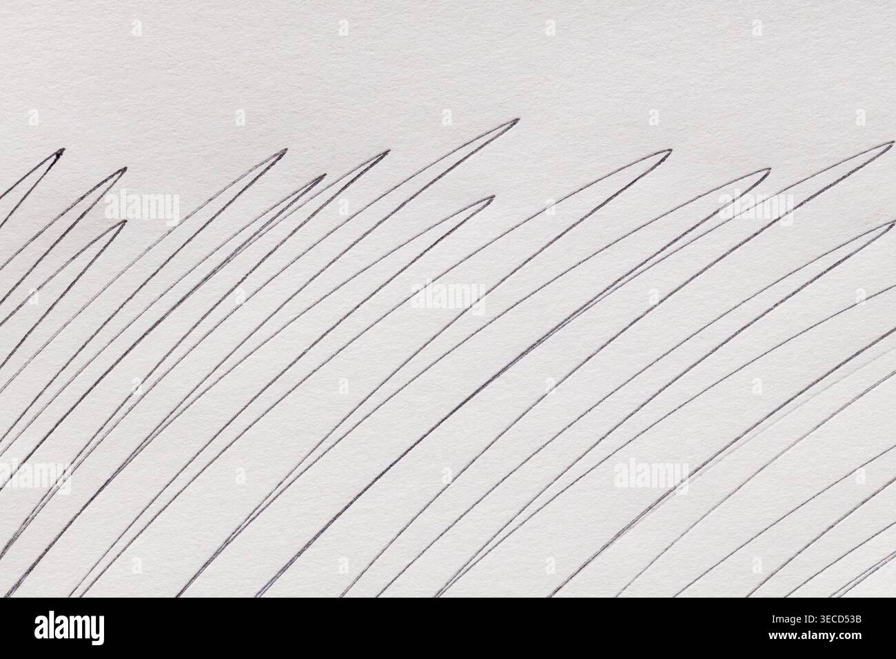 Abstract black pencil scribbles on white paper as creative hand drawn background texture Stock Photo