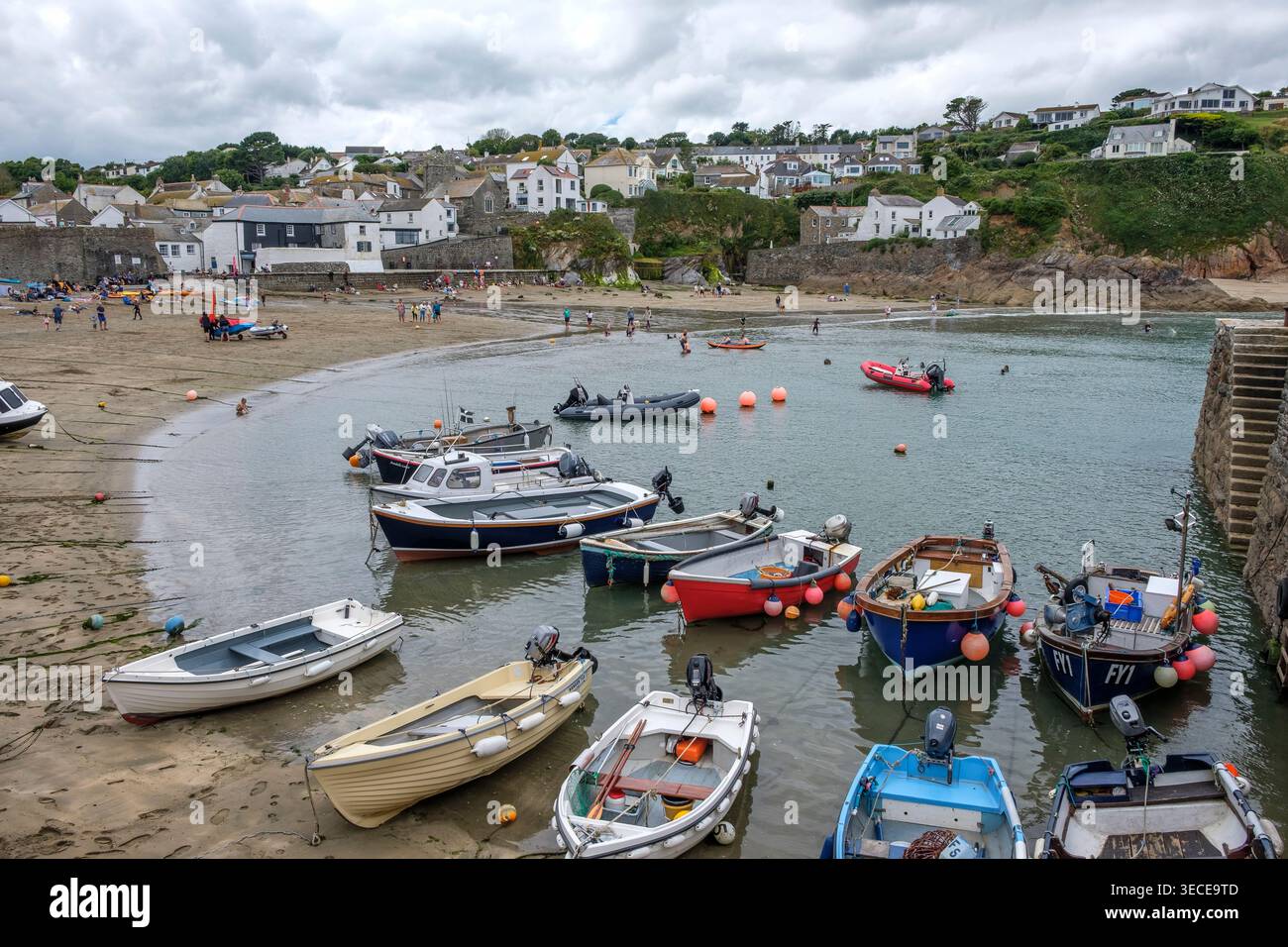 Beach at Gorran Haven, Cornwall Stock Photo