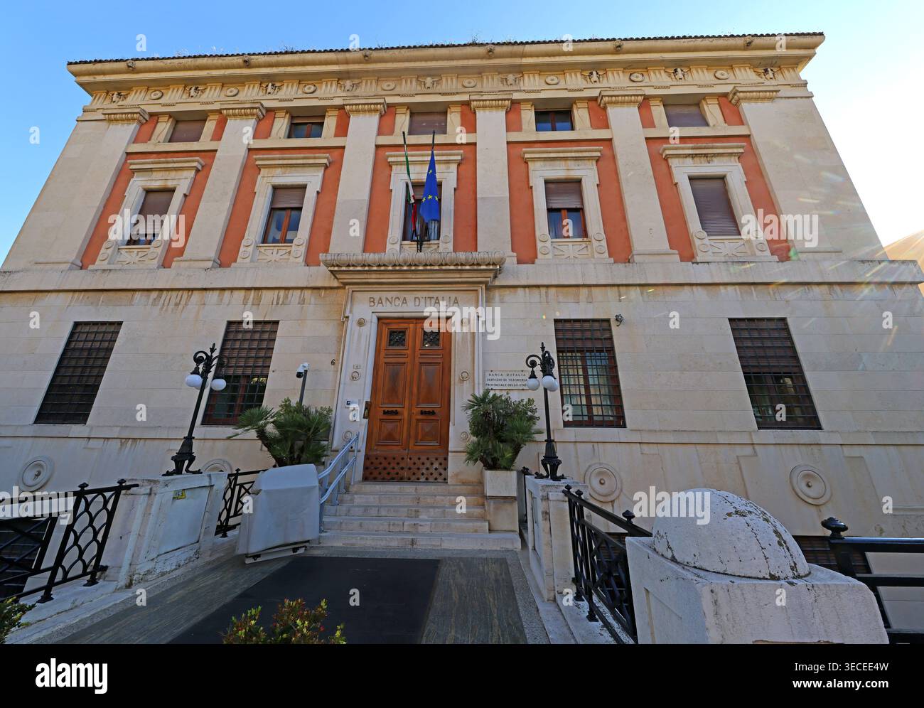 Banca D-Italia in Agrigento, Sicily.Italy Stock Photo