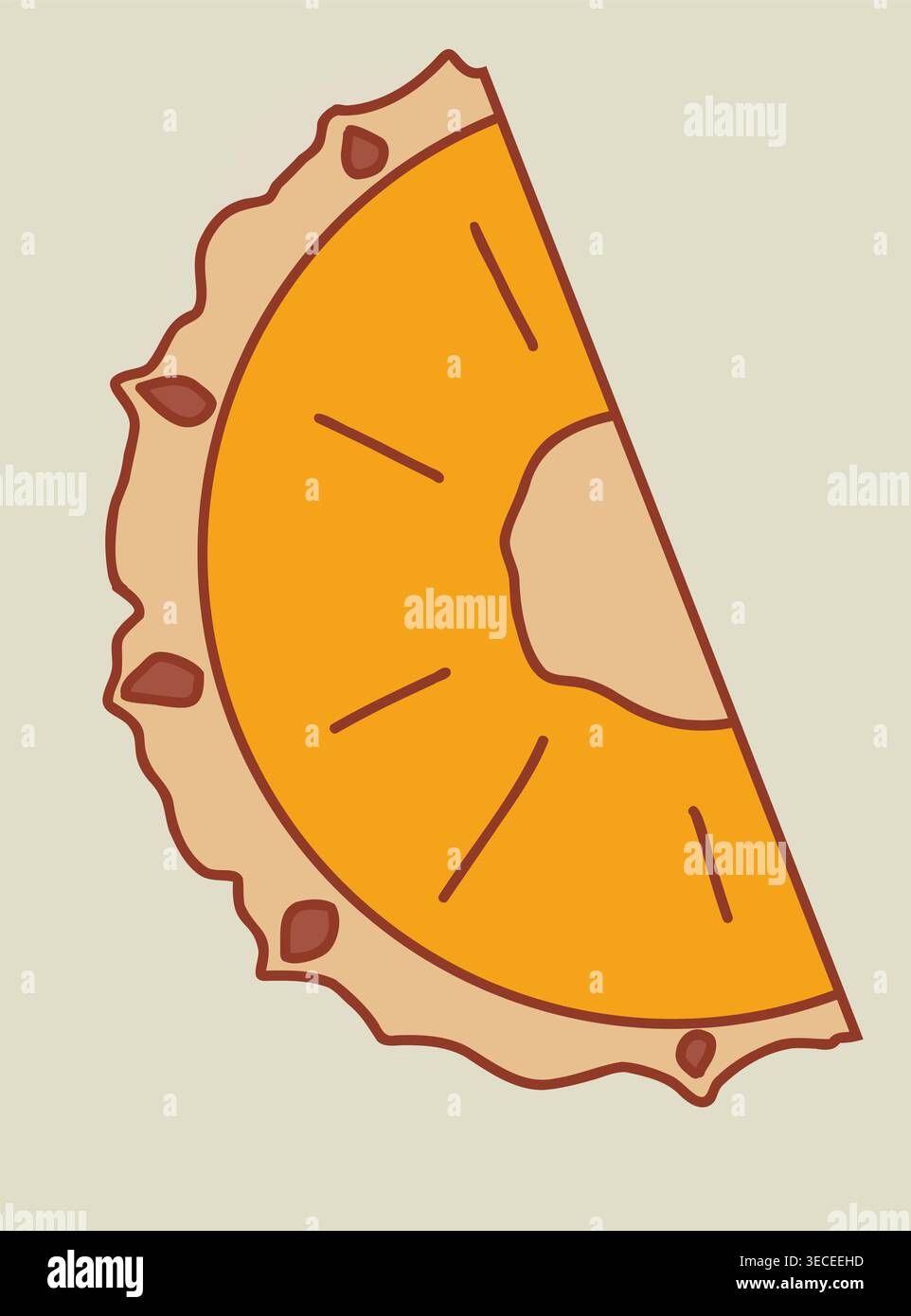 Sliced pineapple ring vector flat icon Stock Vector