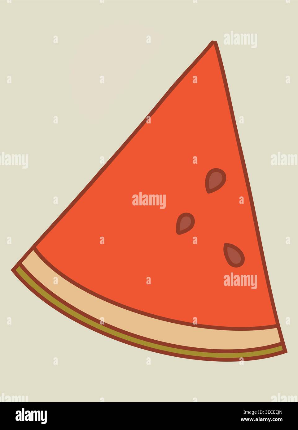 Watermelon triangle slice vector flat icon Stock Vector