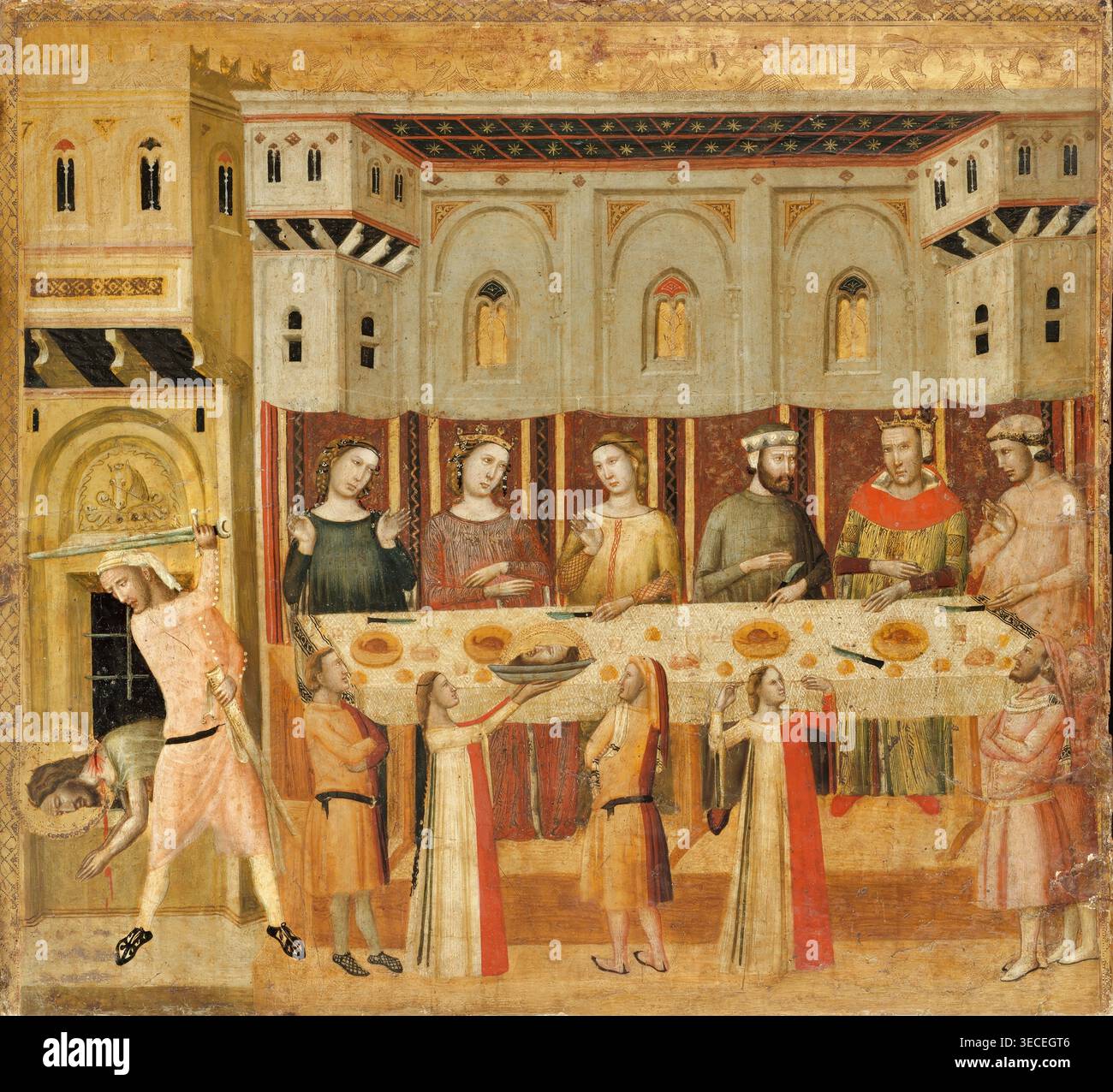 Benozzo Gozzoli – Totila before Saint Benedict (1460s), fresco. Italian ...