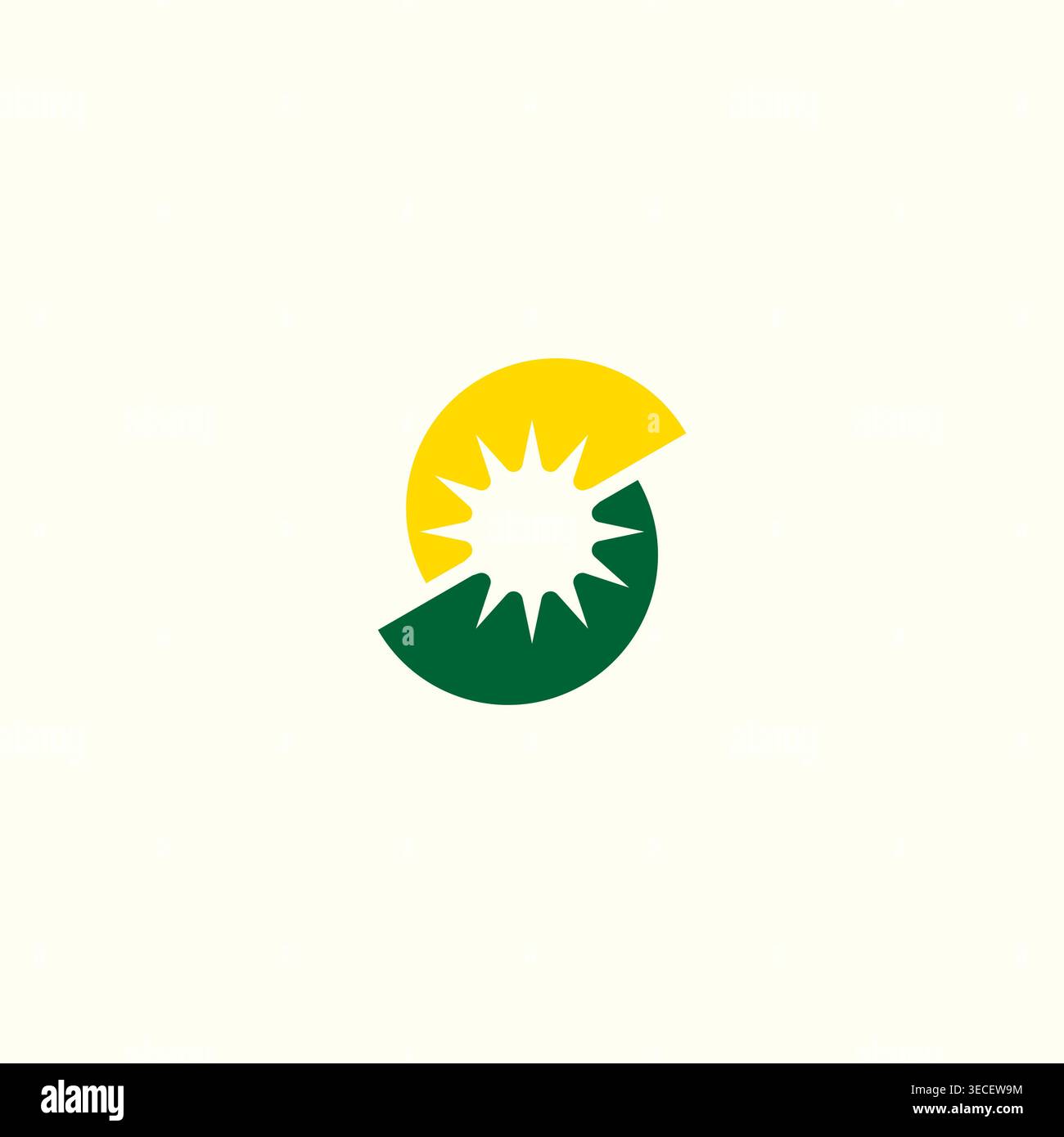 Letter S Sun Logo Vector Illustration Stock Vector