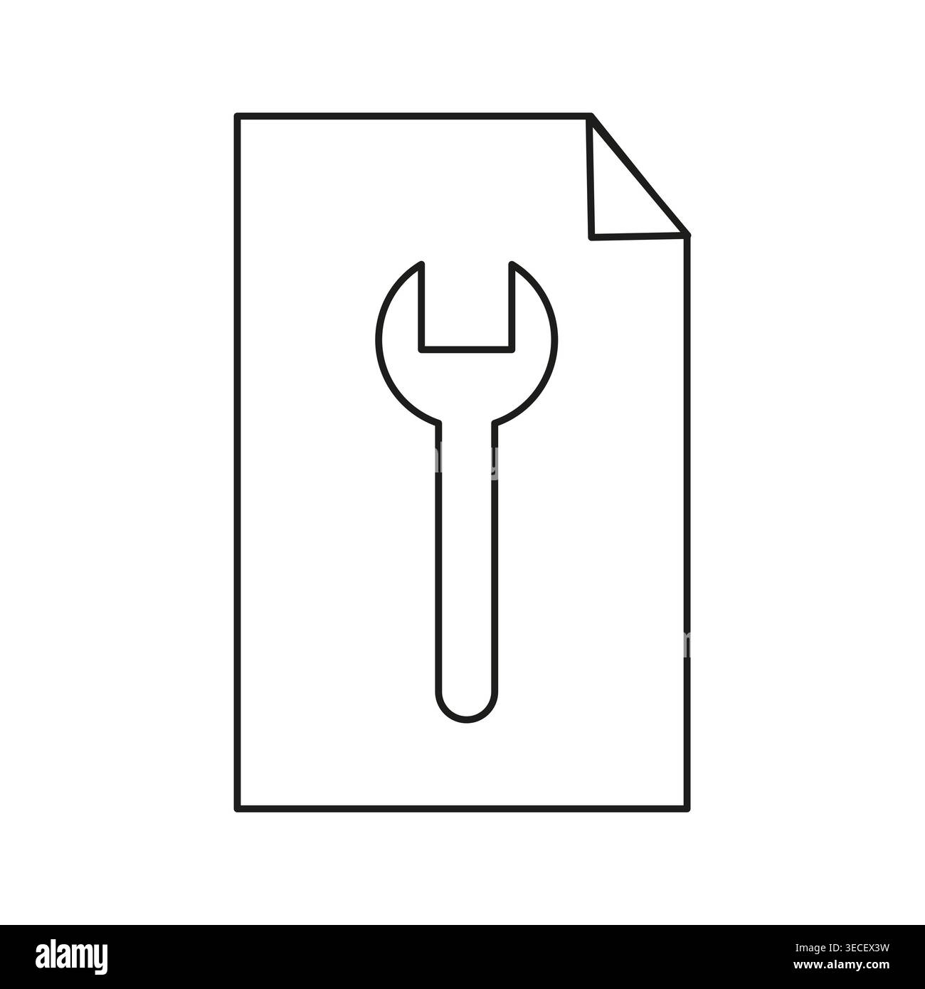 Maintenance document setup configuration file vector is essential. Use this for technical manuals and online help interfaces. EPS 10. Stock Vector