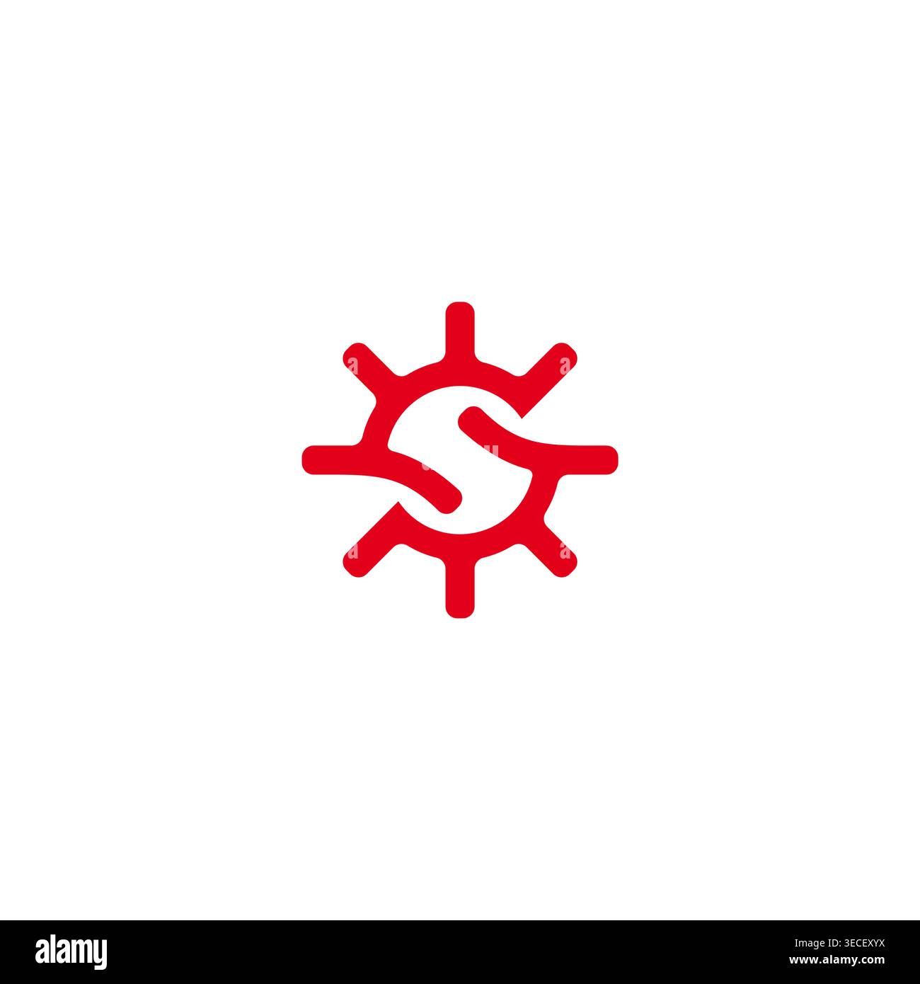 Letter S Sun Logo Design. S Initial Logo Stock Vector