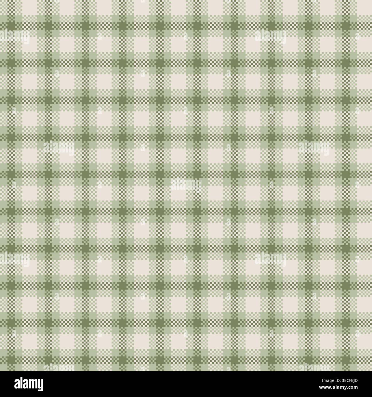 Vintage Checkered Seamless Pattern for tablecloth, dress, skirt, napkin, or other textile design. Vector design. Stock Vector