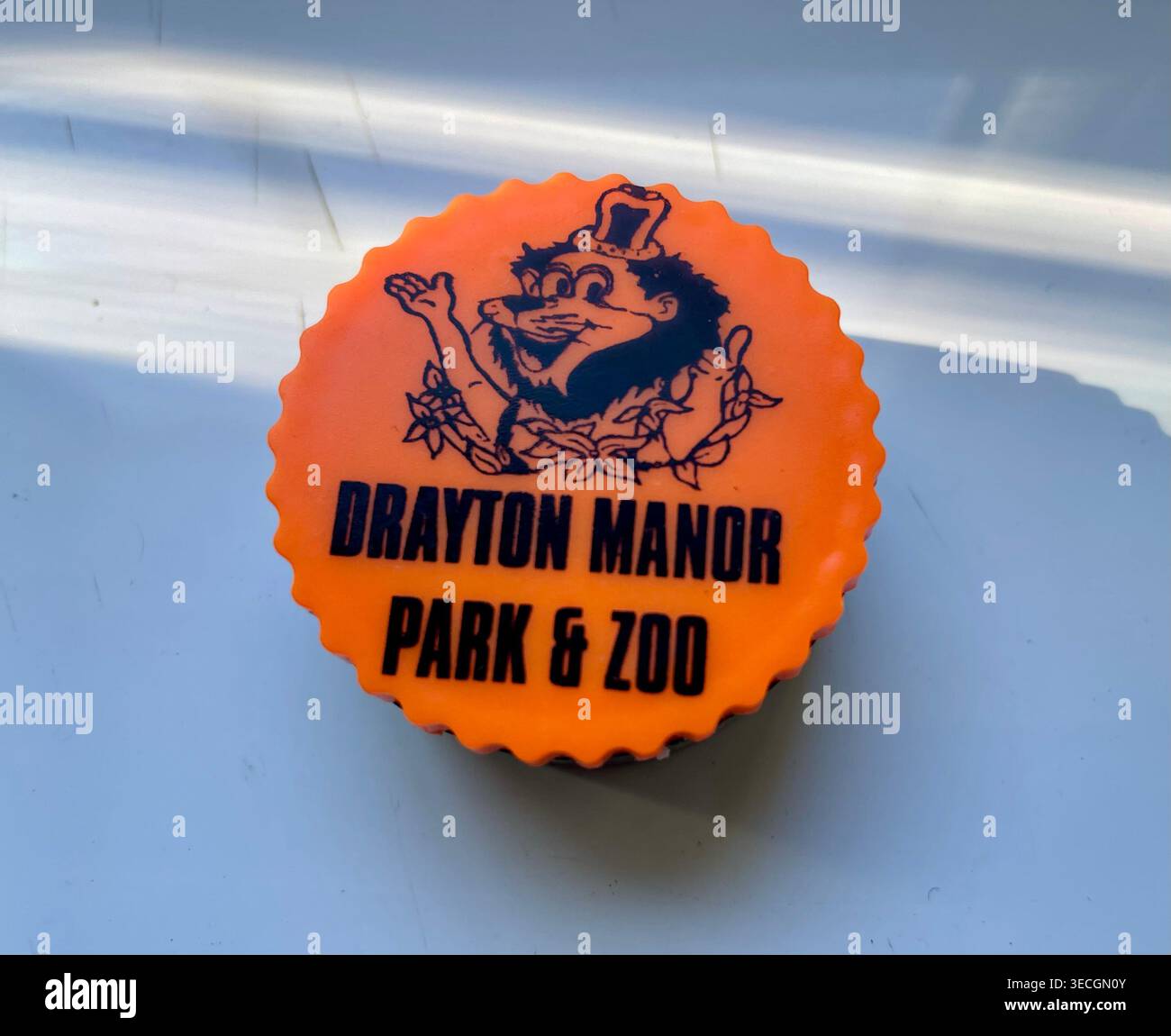 A retro Drayton Manor pencil shapner - Smartphone Captured Stock Image