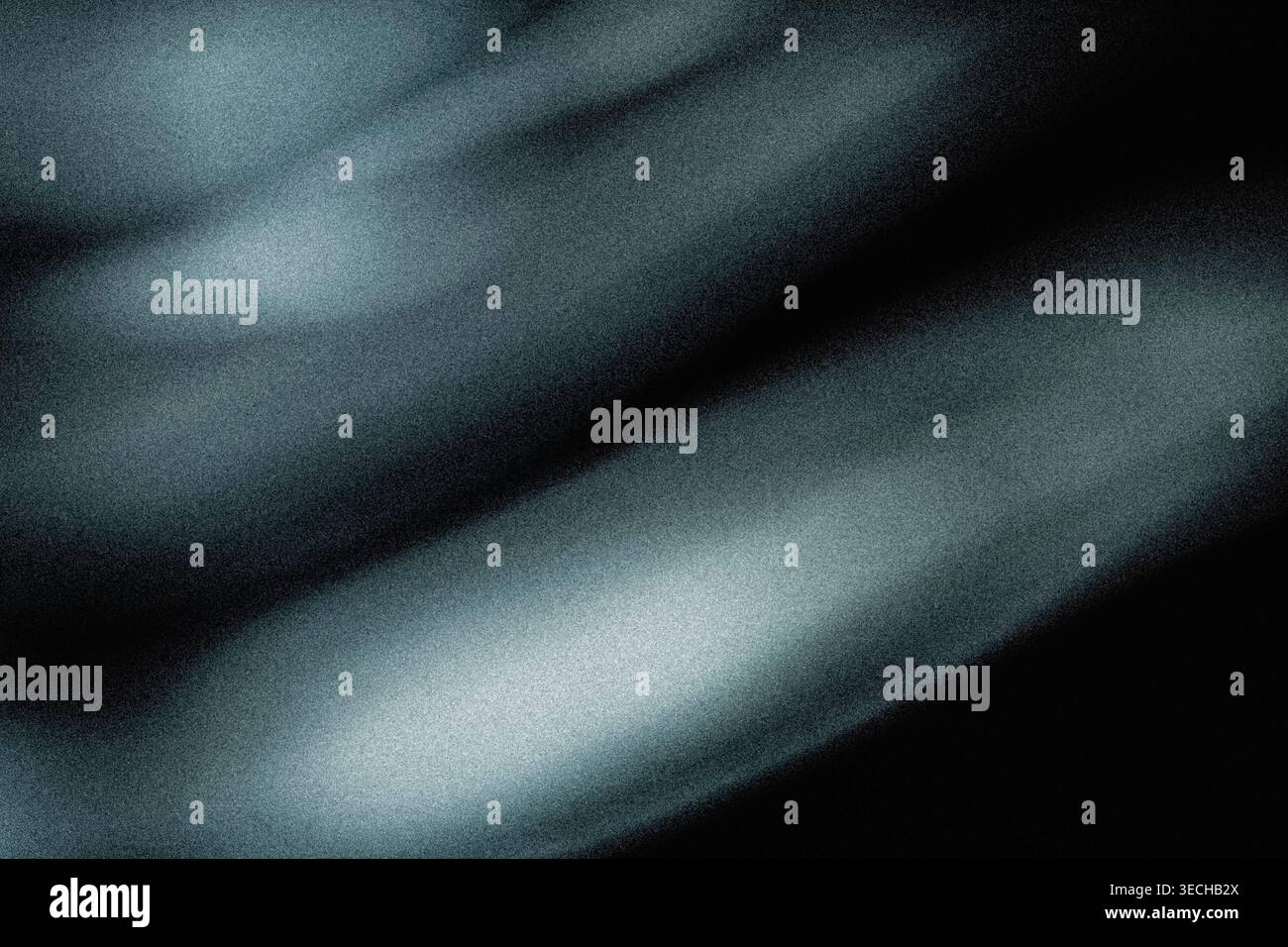 Abstract dark teal grainy texture with soft wavy light reflections Stock Photo