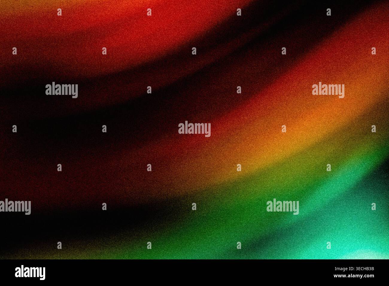 Vibrant red orange and green grainy abstract gradient Stock Photo