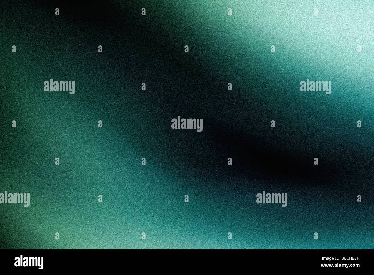 Deep teal and green grainy gradient with smooth curve Stock Photo