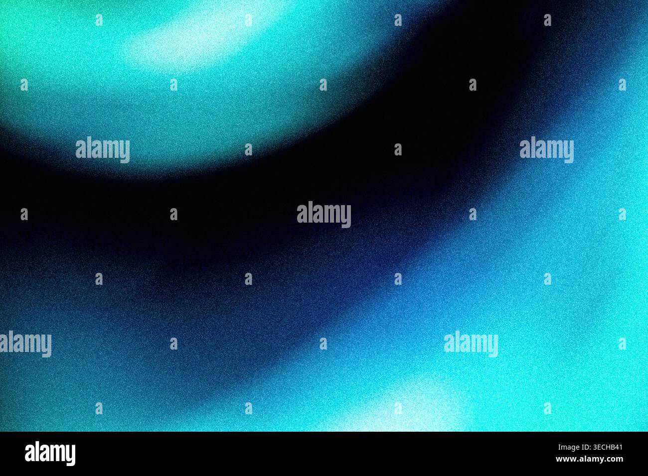 Soft teal and blue grainy gradient background with cinematic lighting effects Stock Photo