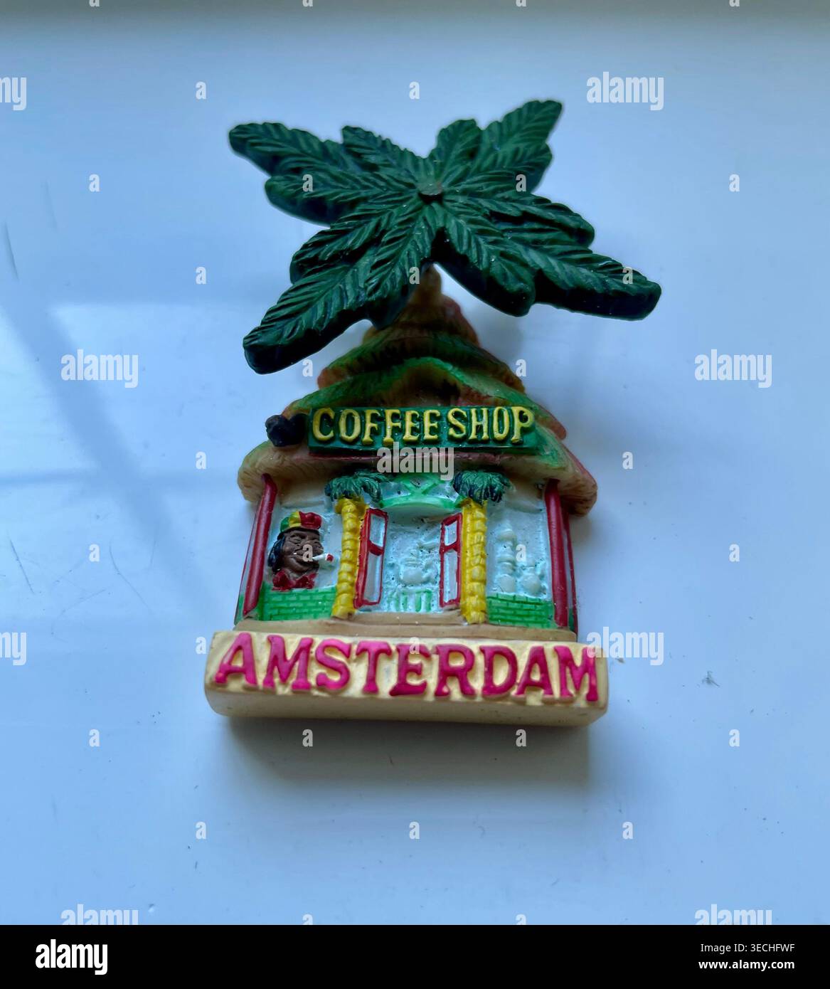 A lovely coffee shop souvenir from Amsterdam - Smartphone Captured Stock Image