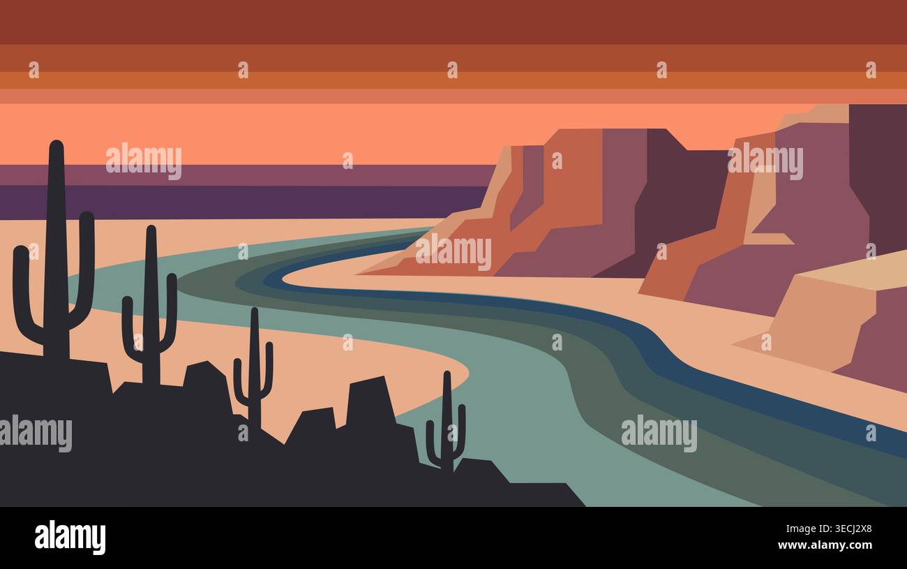 Majestic grand canyon Stock Vector Images - Alamy