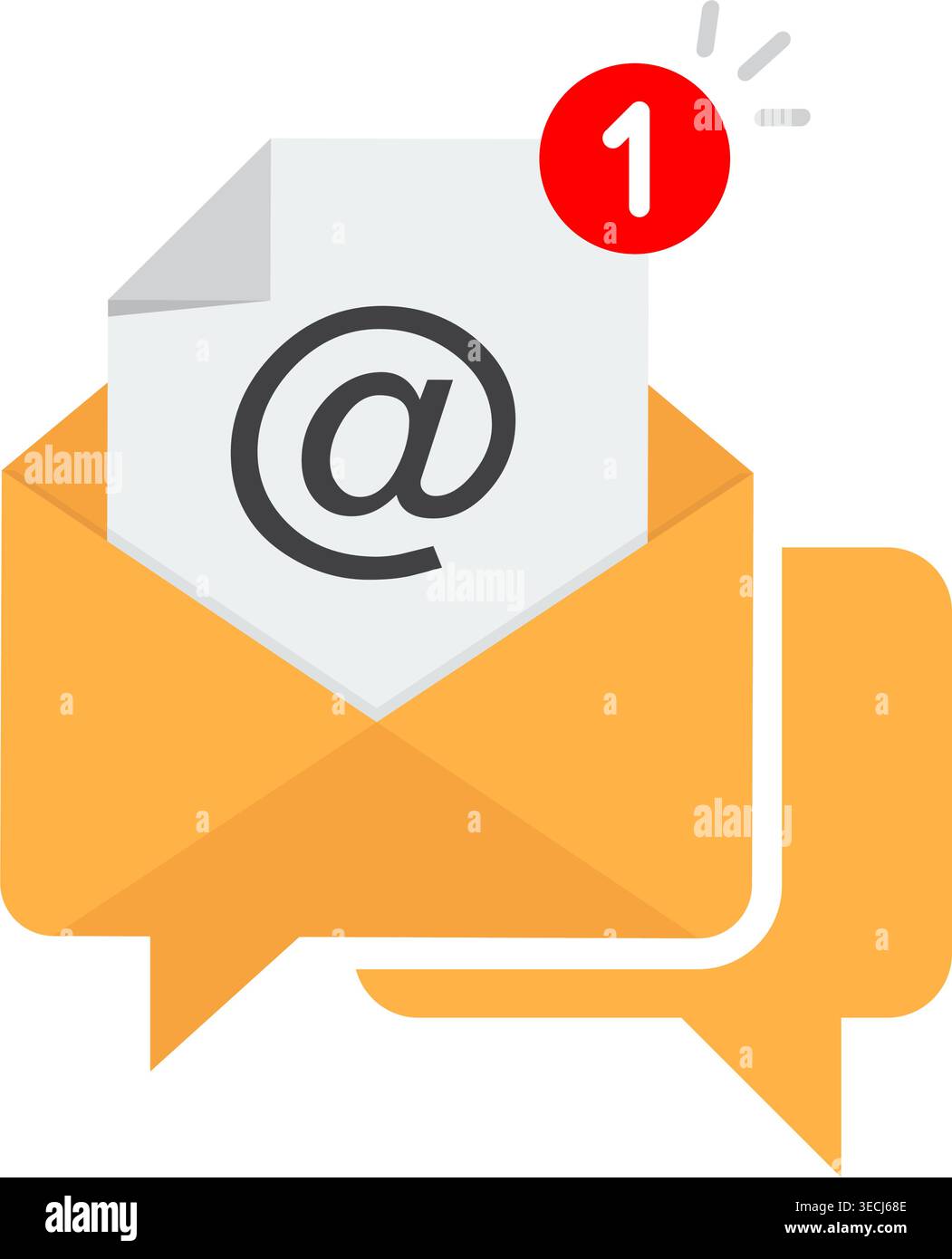 Message or email notification concept vector illustration Stock Vector