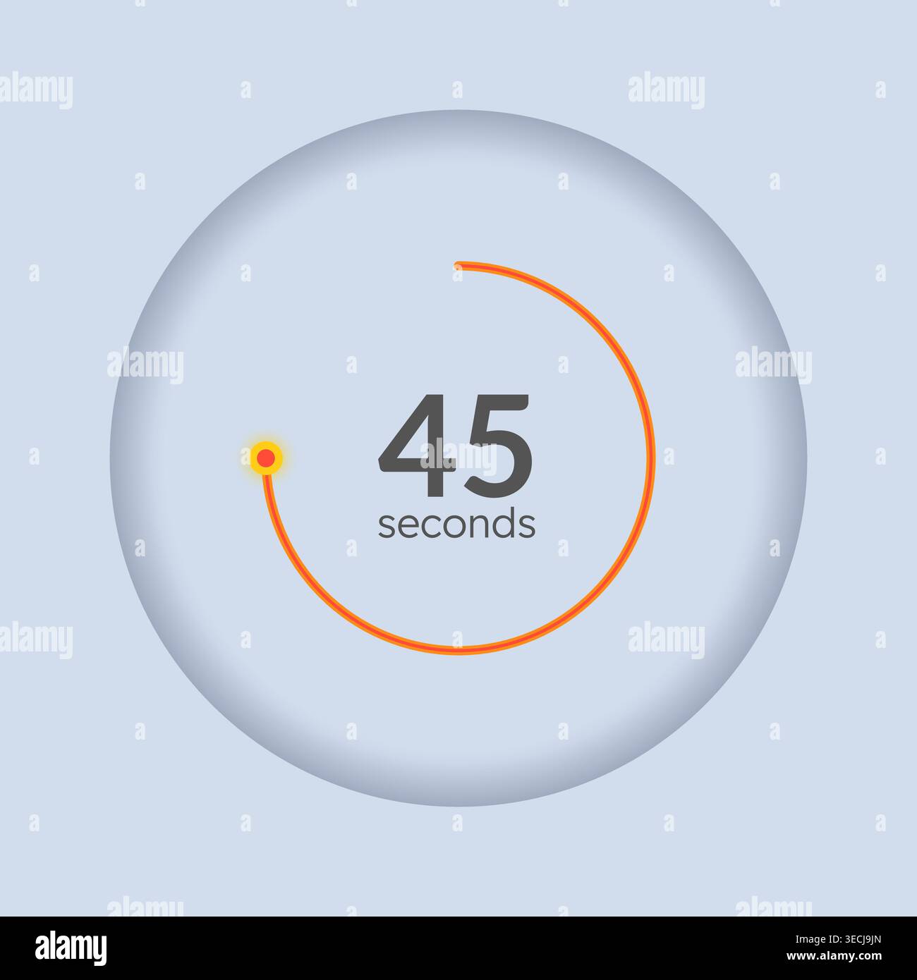 Orbit minimal circular countdown seconds Stock Vector