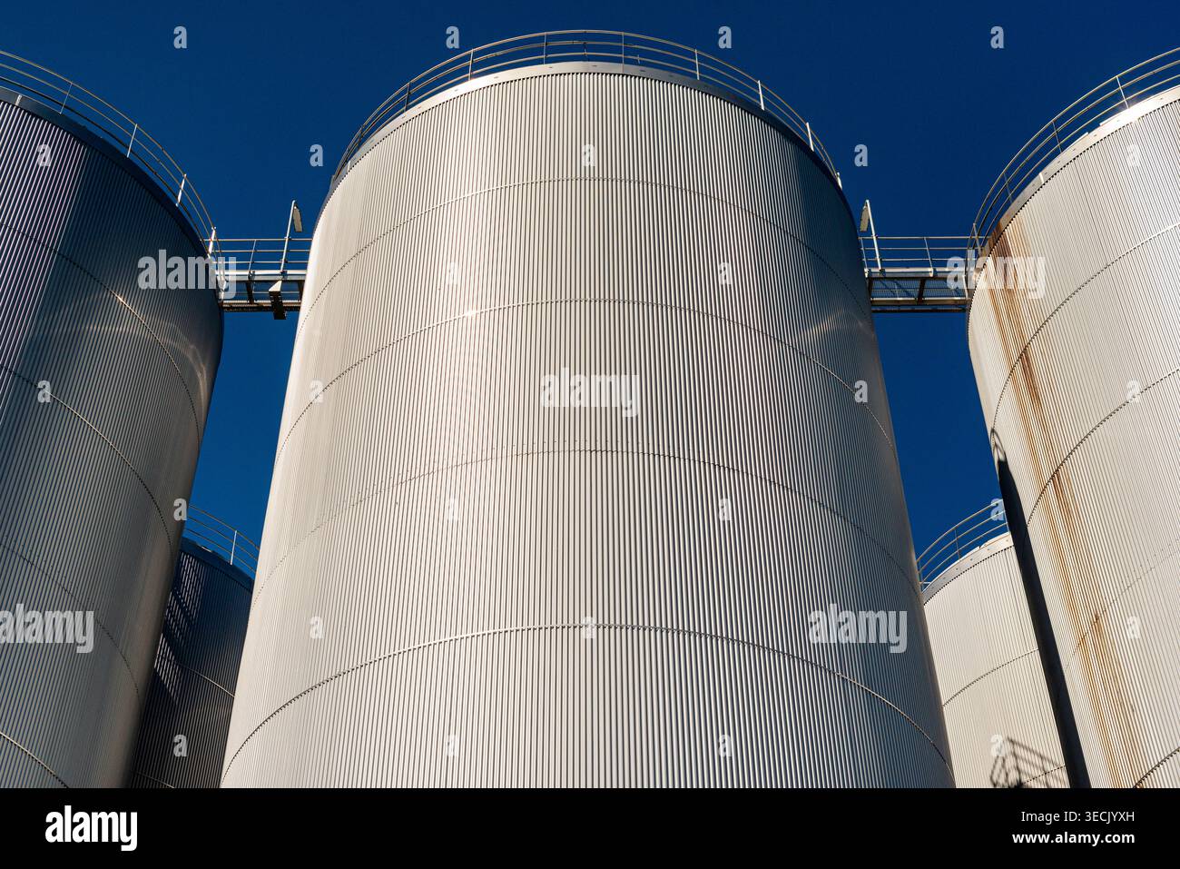 Petro Chemical Industry & Logistics. Chemical Storage Tanks along the ...
