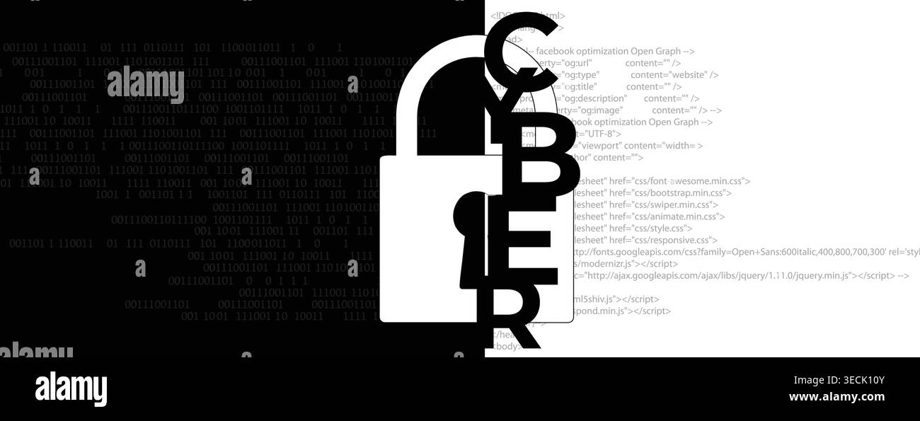 Cybersecurity data protection blocks hacker inside compromised network security Stock Vector