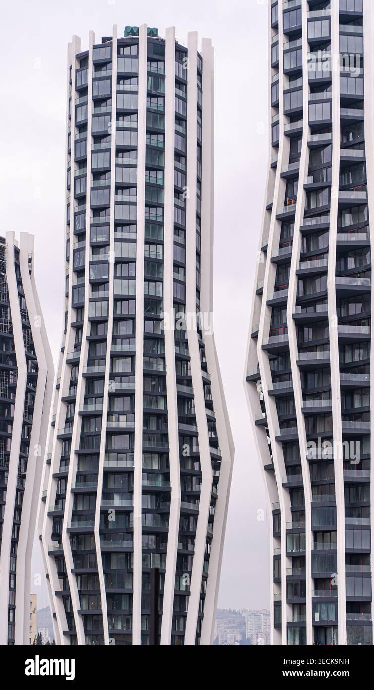 High Rise Buildings Windows Design Sleek futuristic towers hi-res stock photography and images - Alamy