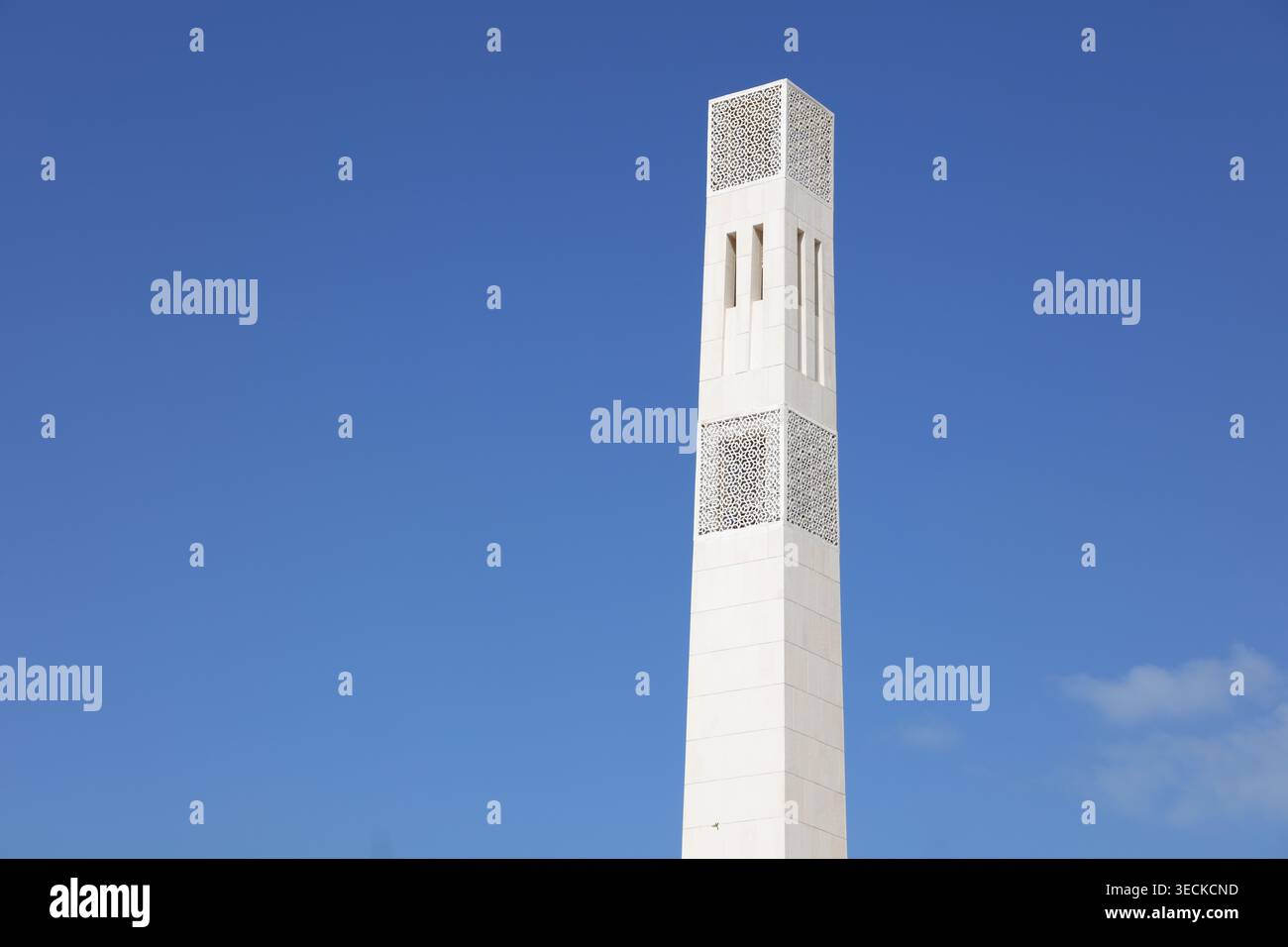 A view of Mina Al Arab Mosque, on Al Nakheel Boulevard, Mina Al Arab, Ras Al Khaimah, United Arab Emirates Stock Photo
