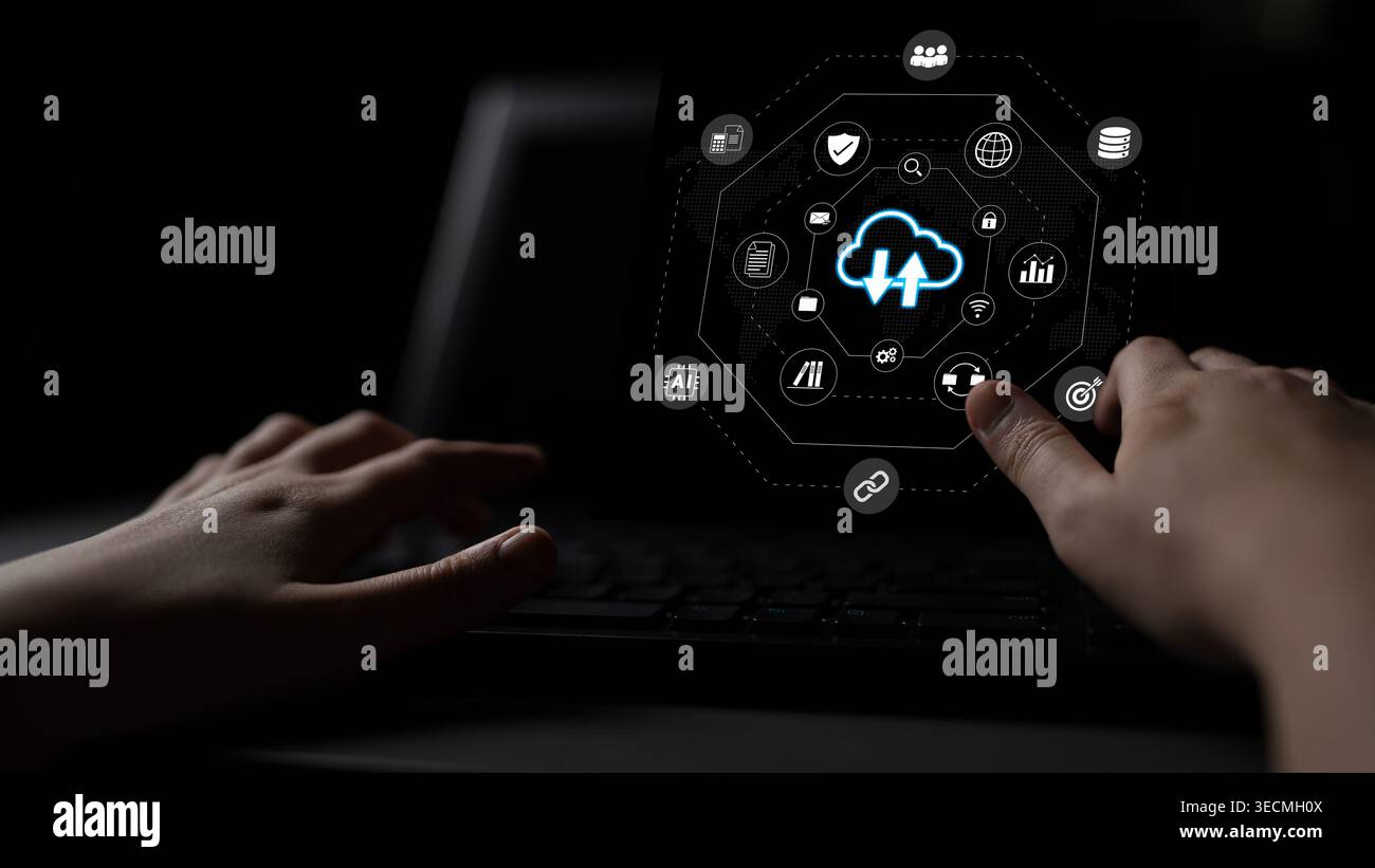 Cloud storage improves digital file management, enhances data access, and supports secure collaboration Parse Stock Photo