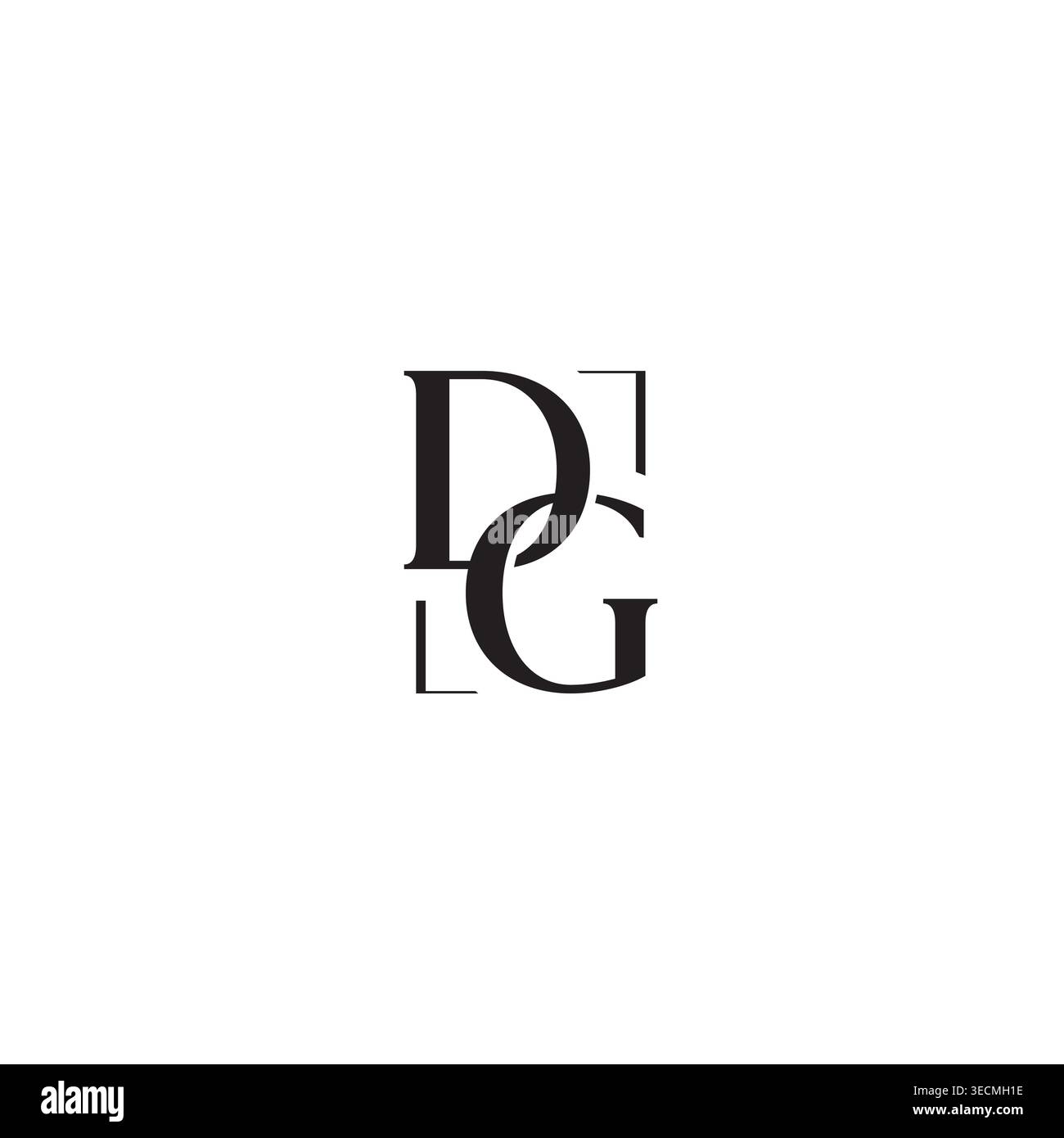 Letter DG logo or icon design Stock Vector