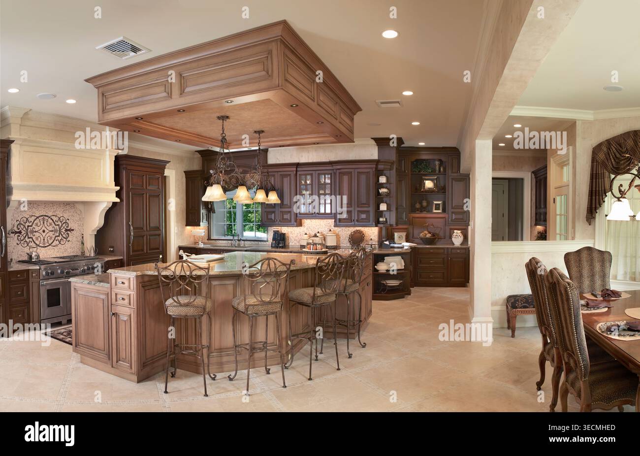 Luxurious home kitchen, Pennsylvania USA Stock Photo