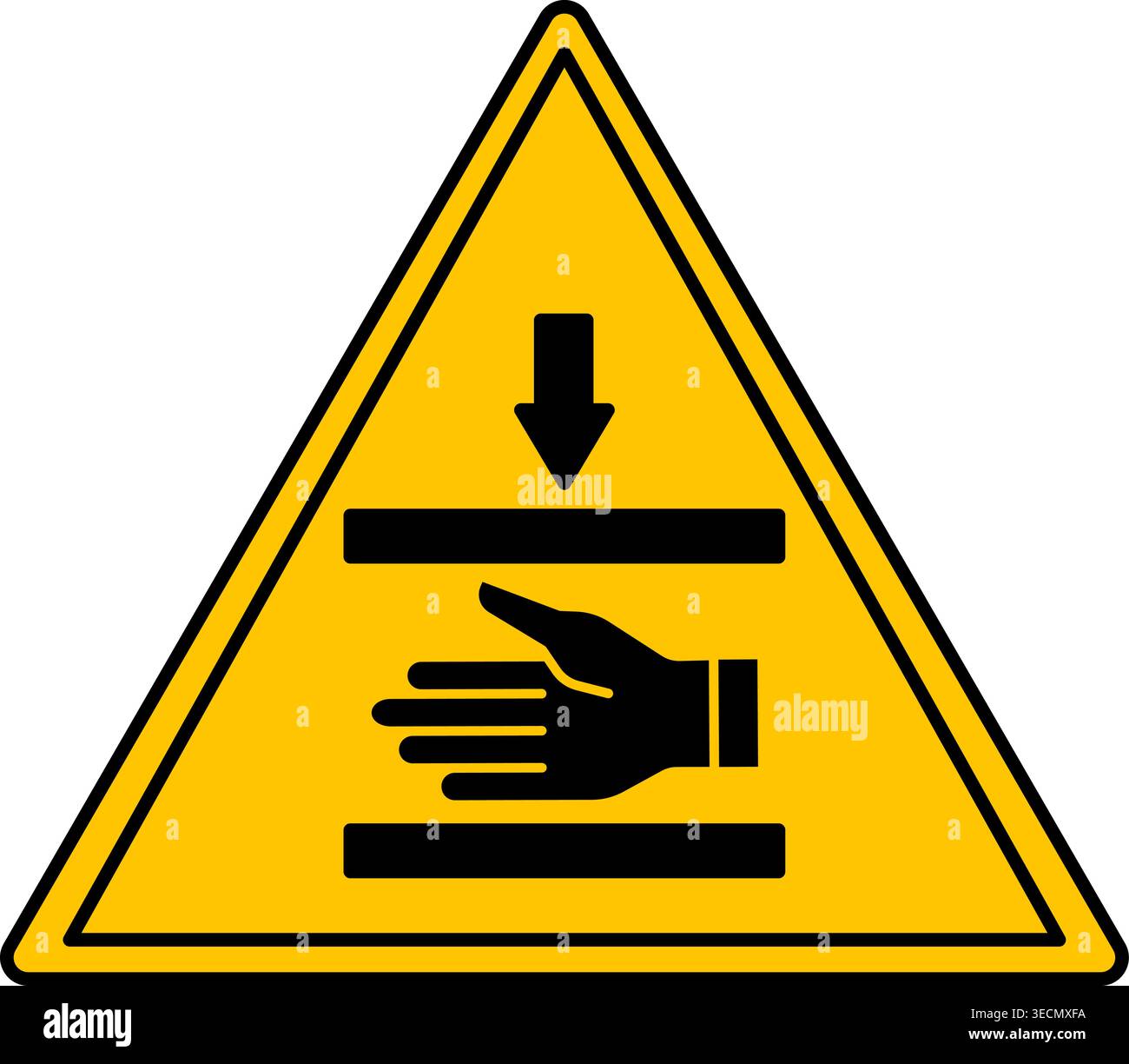 Warning pinch point hazard hi-res stock photography and images - Alamy
