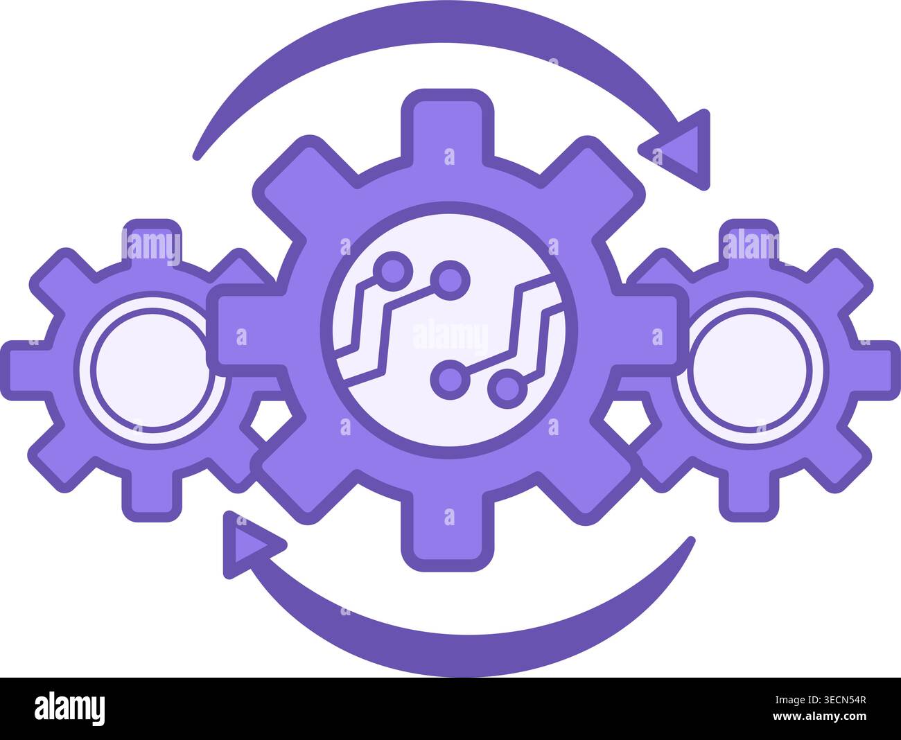 Automation Color Icon. Electronic Control. Workflow Vector Icon. Technology Concept Stock Vector