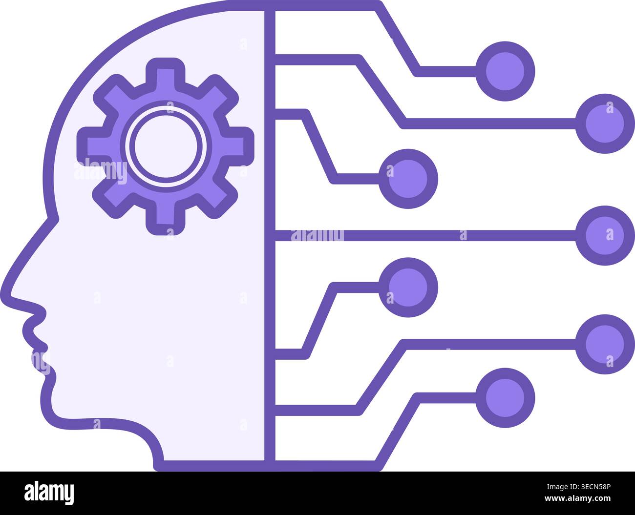 Colored Humanoid Icon. Smart Robot, Artificial Intelligence. Future Technologies Concept Stock Vector