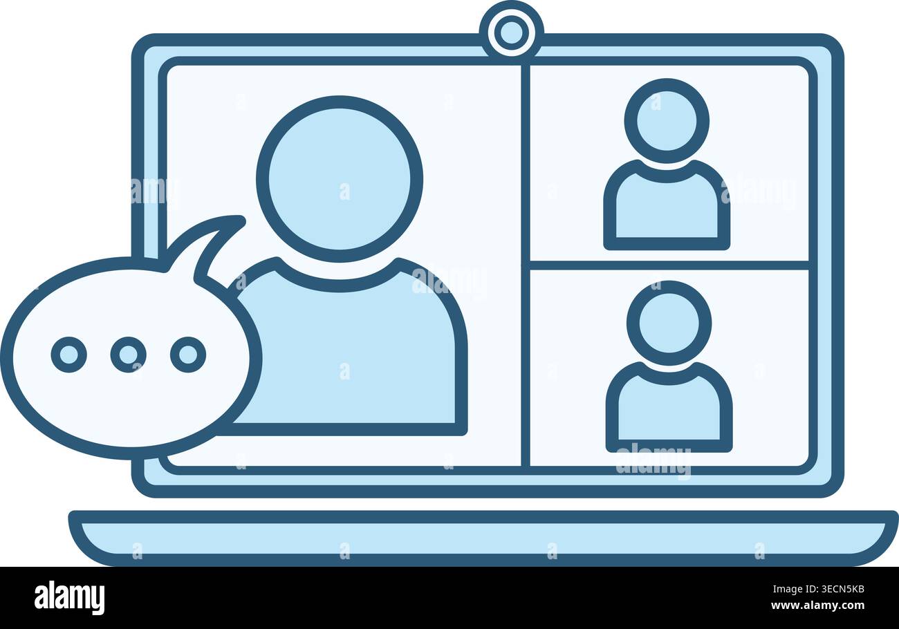 Webinar Color Icon. Online Education, Online Courses, Distance Education, E-Learning Tutorials. Teamwork Concep Stock Vector
