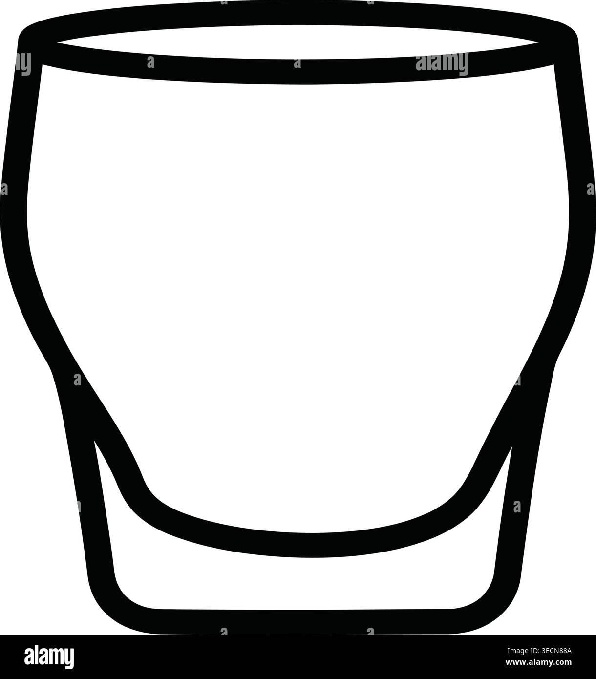 Black frame glasses on white surface Stock Vector