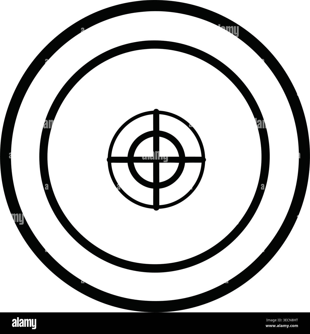 Black bicycle wheel icon isolated Stock Vector