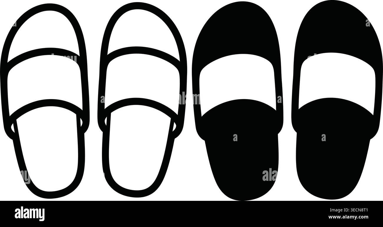 Black sneakers icon set isolated on white Stock Vector