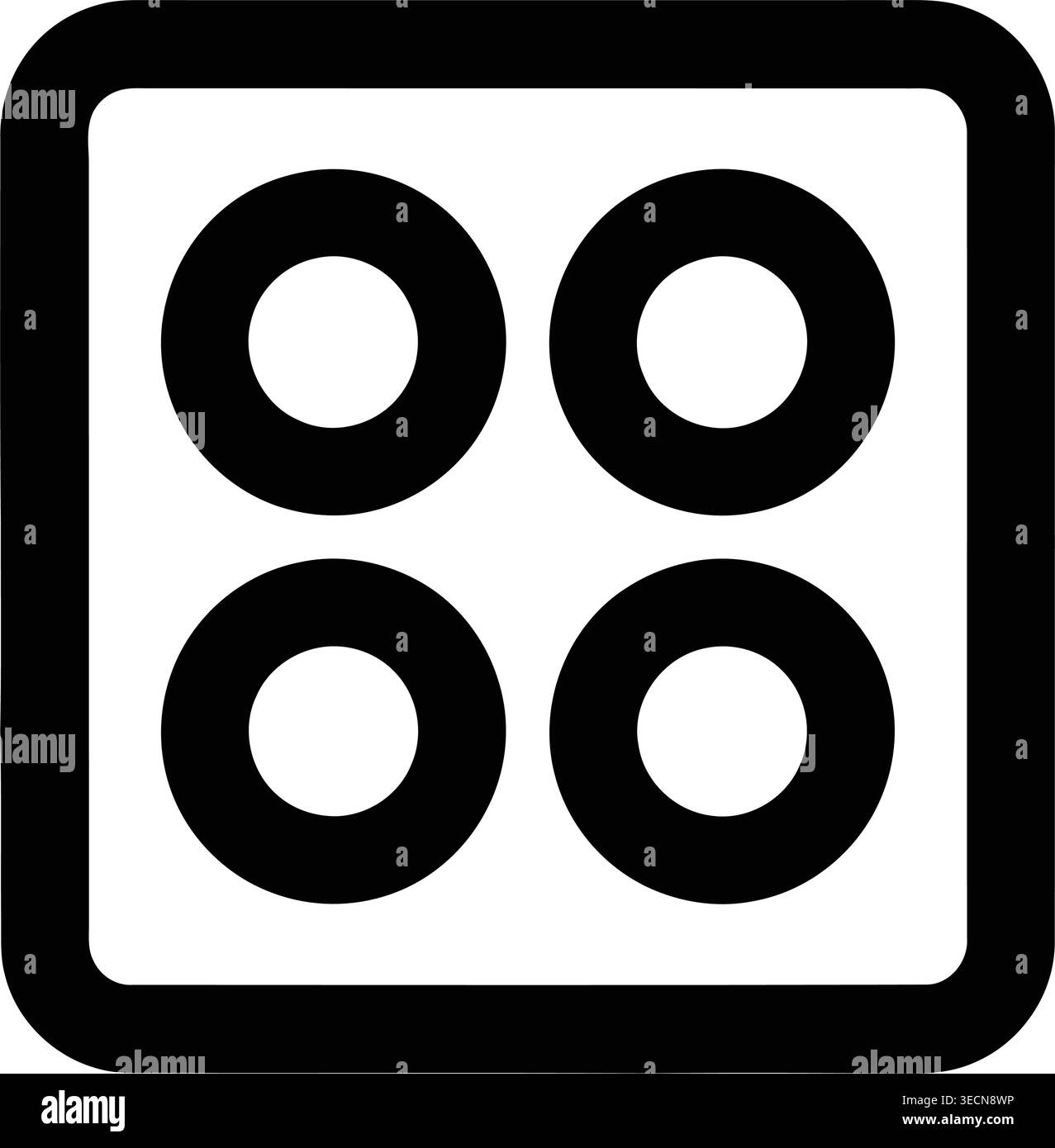 Black four speaker icons set on white Stock Vector
