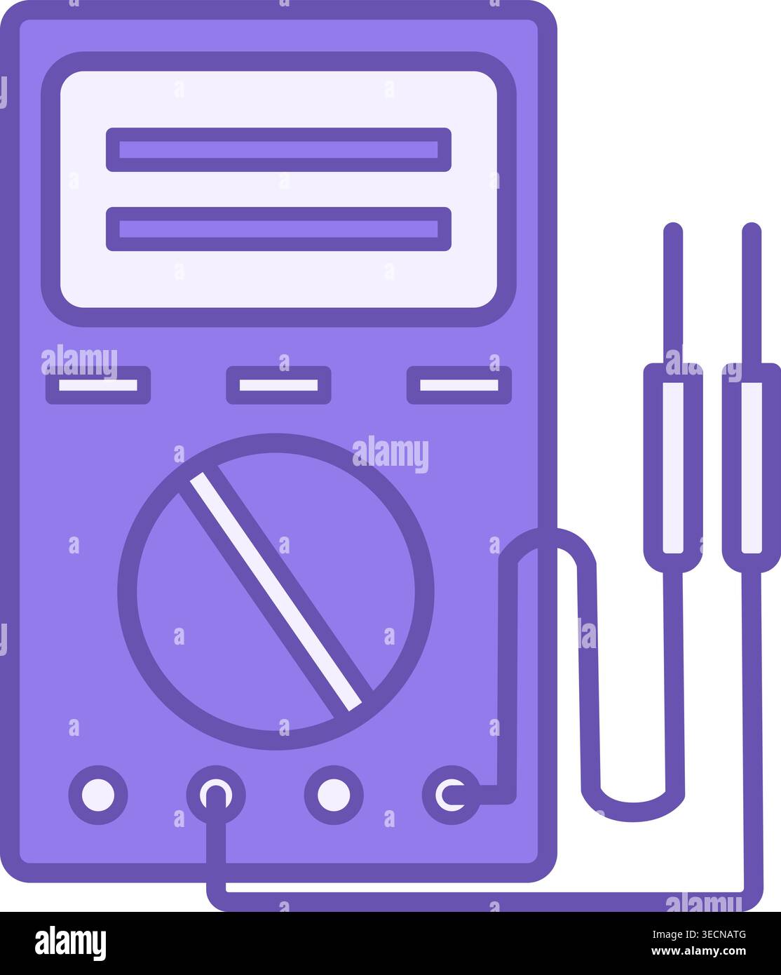 Colored Multimeter Icon. Electrical Service Vector Icon. Electrical Measurements, Testing, and Troubleshooting. Car service concept Stock Vector