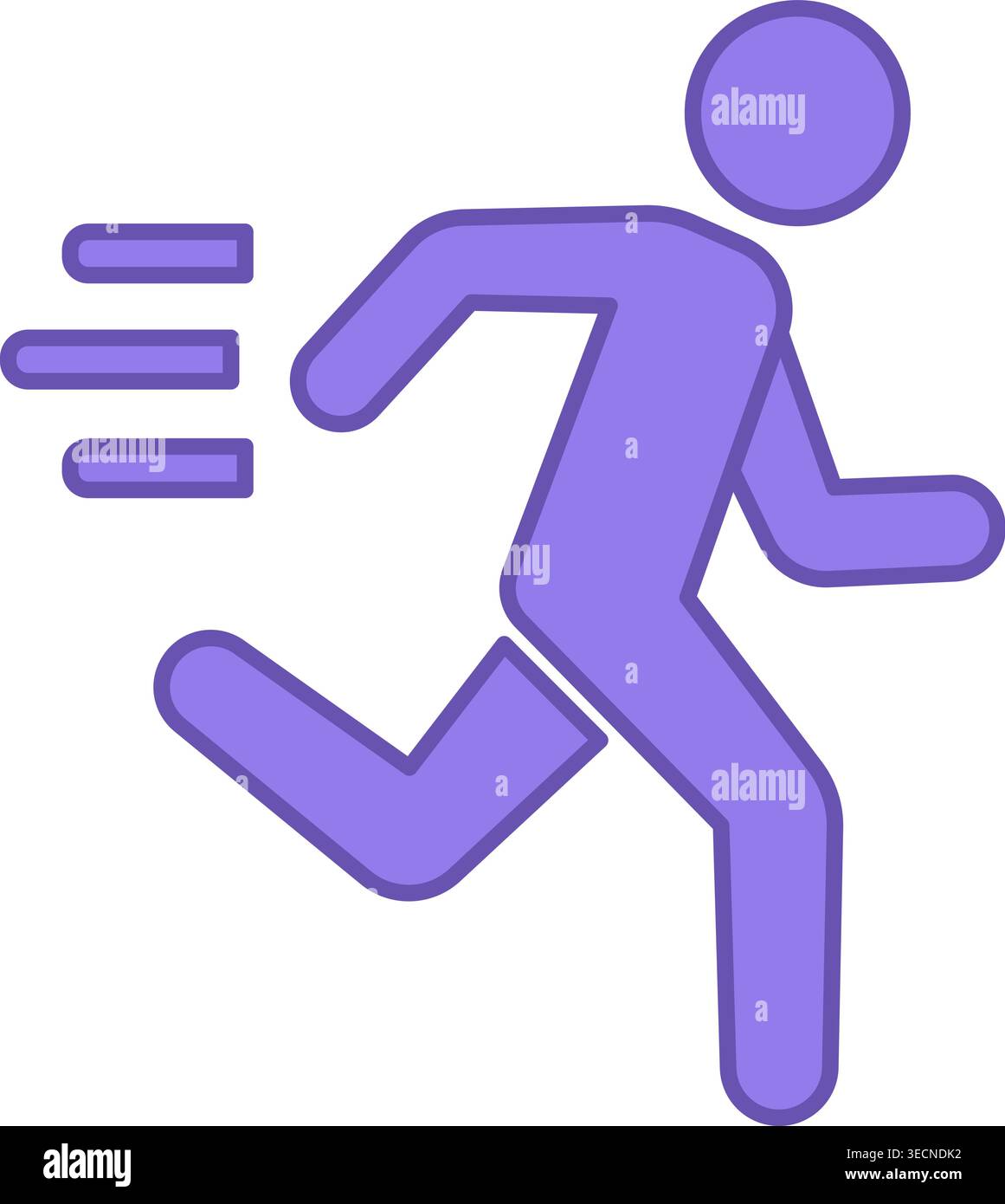 Run Colored Icon. Running Man Vector Icon. Fast Running Man, Rush. Athletics, Marathon, Competitions Stock Vector