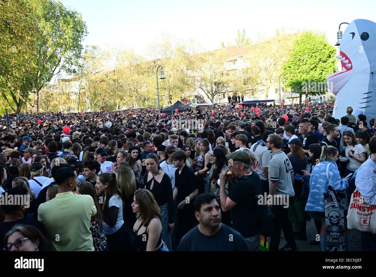 Berlin, Germany. 01st May, 2026. People gather not far from ...