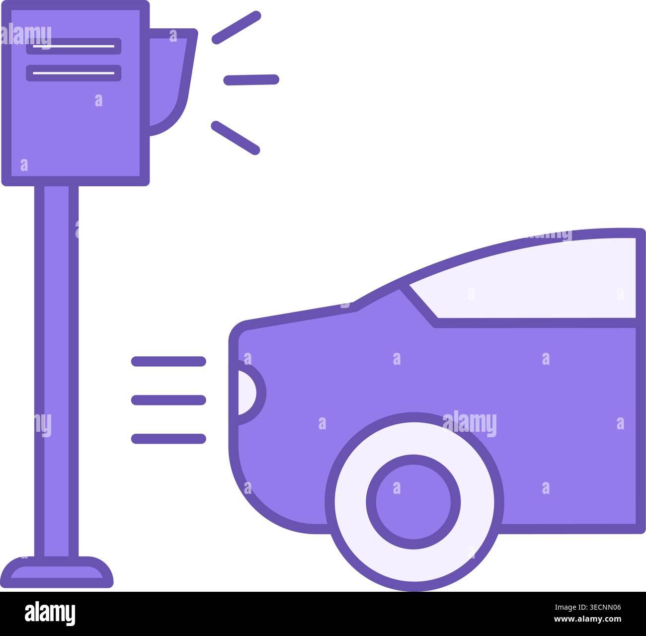 Purple Speed Camera Icons. Professional set of speed camera icons in a ...